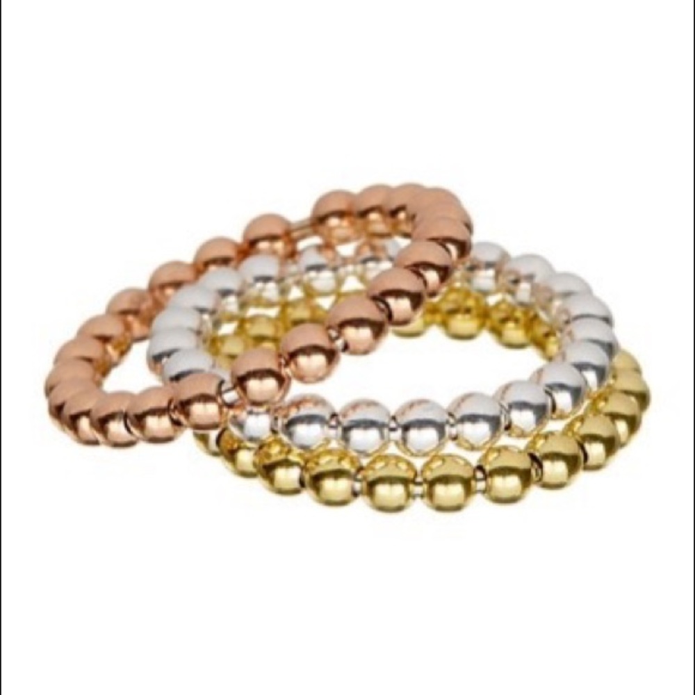 Nwot Tri-Tone Stackable Rings - Set Of 3 - image 1